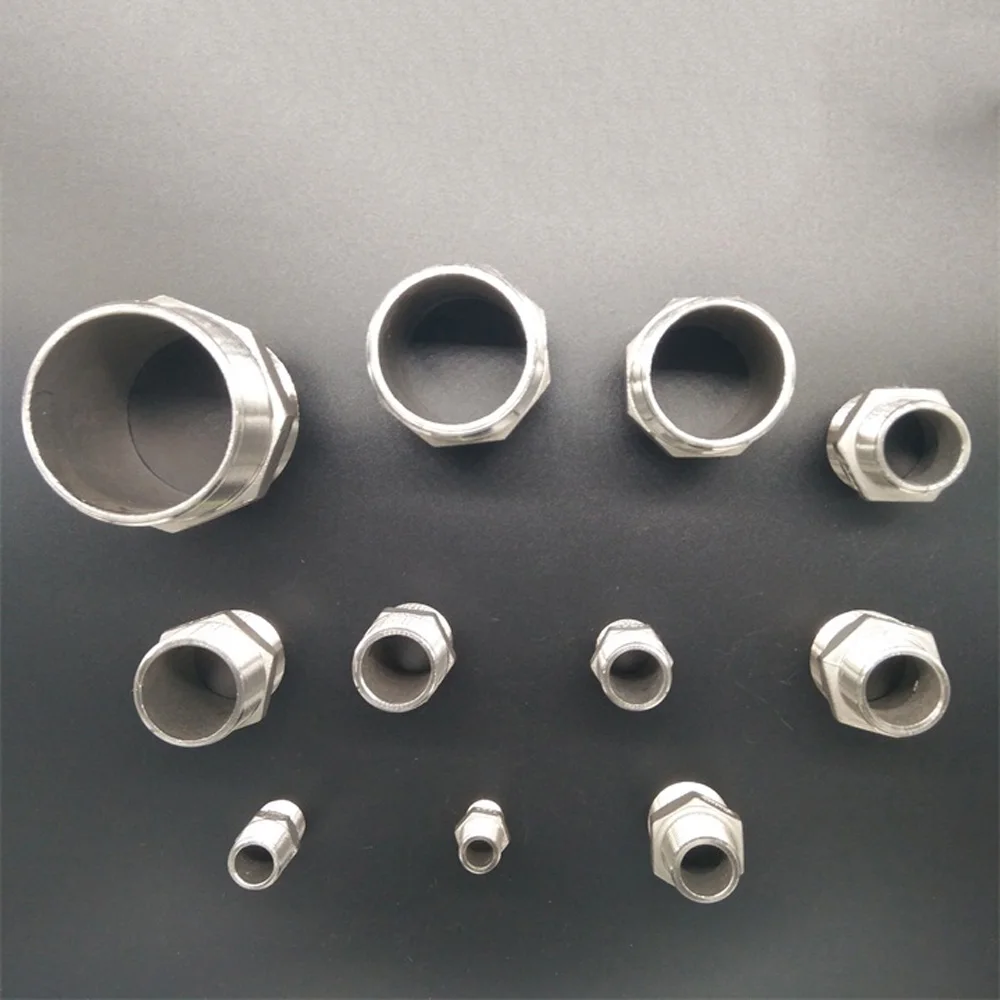 1/4" 3/8" 1/2" 3/4" 1" a 2" BSPT Euqal Maschio Esagonale Nipplo In Acciaio Inox 316 Raccordo Per Tubi Acqua Gas Olio