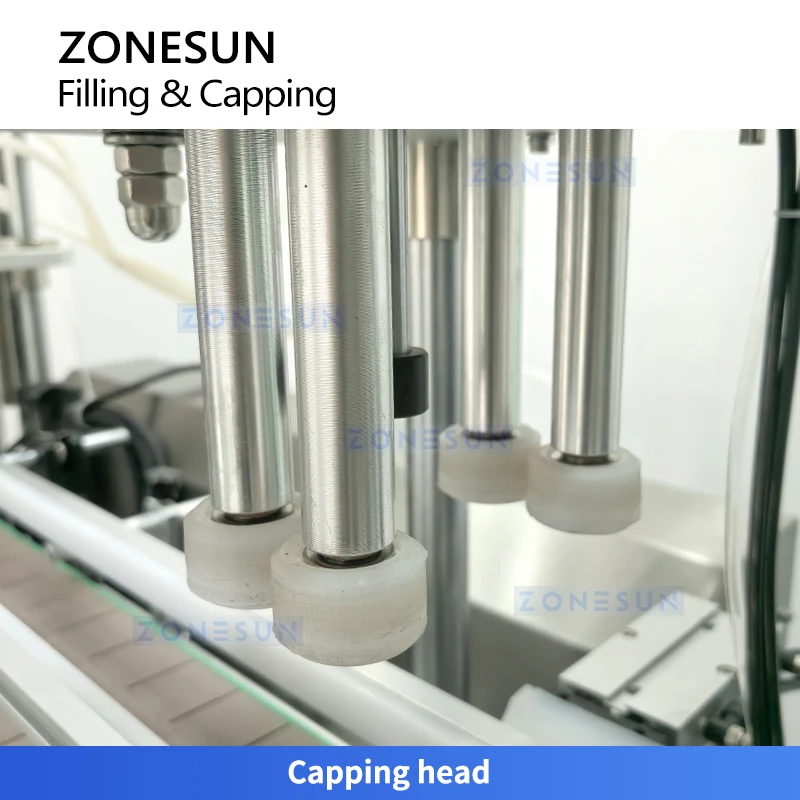 ZONESUN ZS-DTFC4T Bottle Filling Capping Machine Magnetic Pump Liquid Filler 4 Wheel Capper