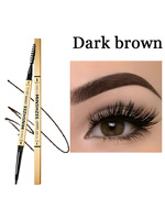 Waterproof Matte Eyebrow Pen Makeup Double Head Lasting Brown Non-Smudged Eye Brow Pencil Tint with Brush Cosmetics