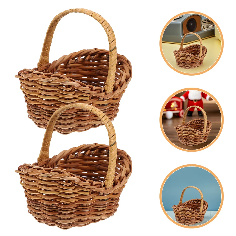 

5Pcs Tiny Handmade Woven Baskets Wedding Favors Storage Rustic Design Party Decoration Gifts Party Favors Creative Basket