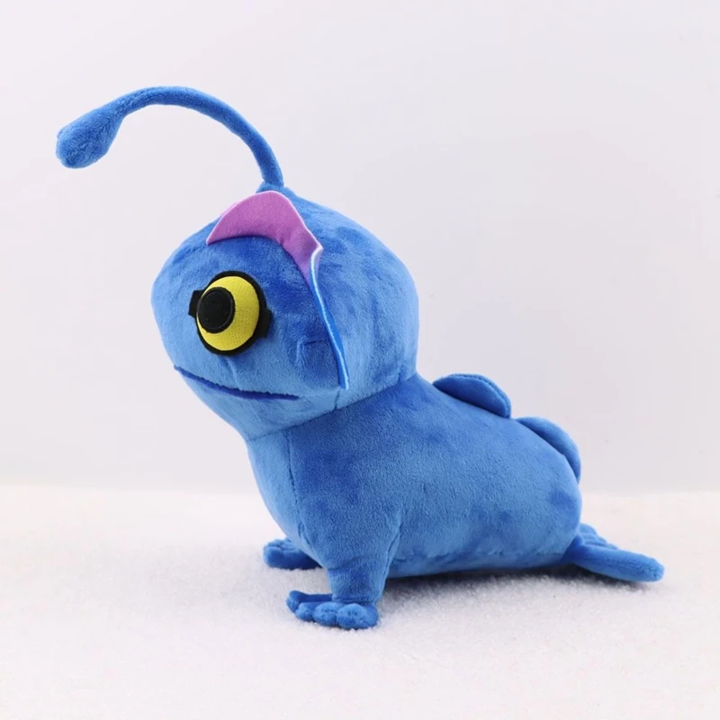 25CM 만화 애니메이션 게임 바다 괴물 헌터 블루 랜턴피쉬 봉제 인형 귀여운 블루 새라만더 인형 생일 및 크리스마스 선물