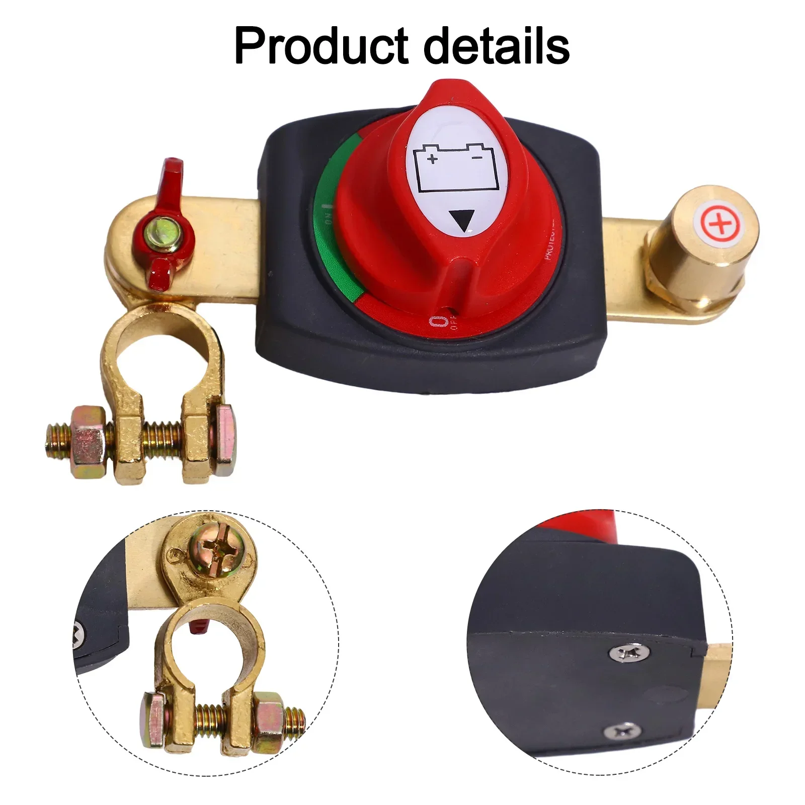 

12V Power Management Battery Disconnect Switch 1250A Cranking Capacity Brass Components As Shown In The Figure For RVs