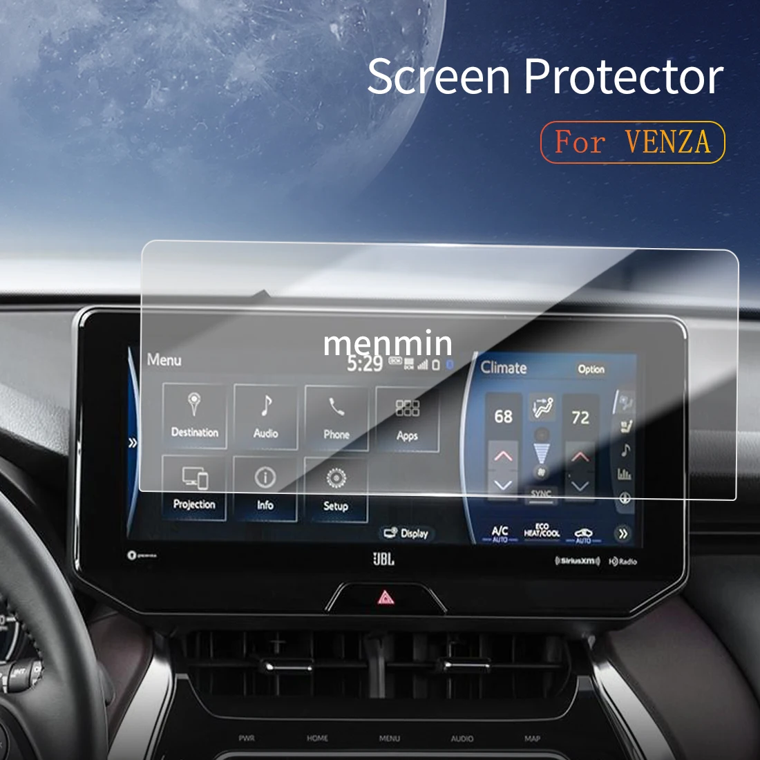 

Car Stickers Dash Carplay Mirror Screen Protector Display Tempered Glass Protective Vehicle For 24 Toyota VENZA