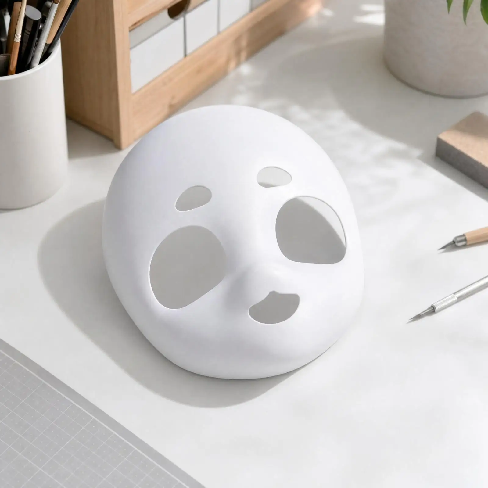 Cosplay Furry Face Mask Molded Resin Shell for Anime Character Costume Party Accessory