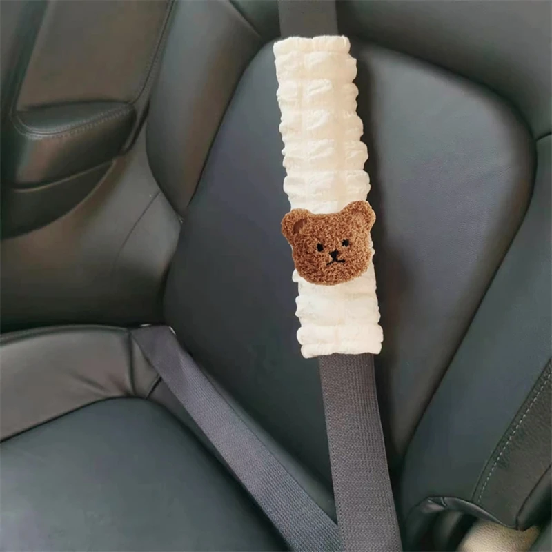 Car Stroller Belt Strap Cover Cushion Shoulder Strap Pad Seatbelt Protector Pads with 3D Animal Pattern for SUV Car