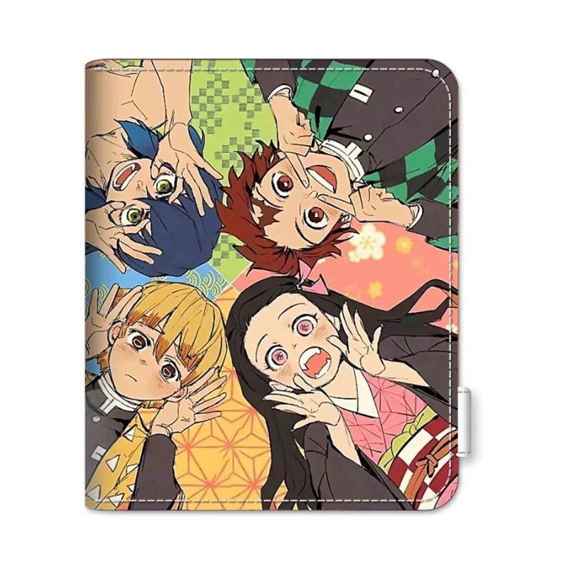 Demon Slayer Wallet Anime Figure Tanjirou Nezuko Zenitsu Inosuke Shinobu Cosplay PU Leather Wallet Kimetsu No Yaiba Coin Purse