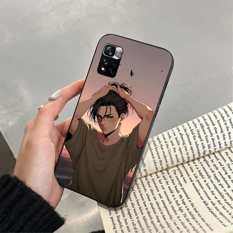 إرين ييغر هجوم على تيتان فوندا جراب هاتف ل Xiaomi Redmi ملاحظة 14 برو 14 13 12 11 10 برو 14S 12S 11S Redmi 14C 13C 10