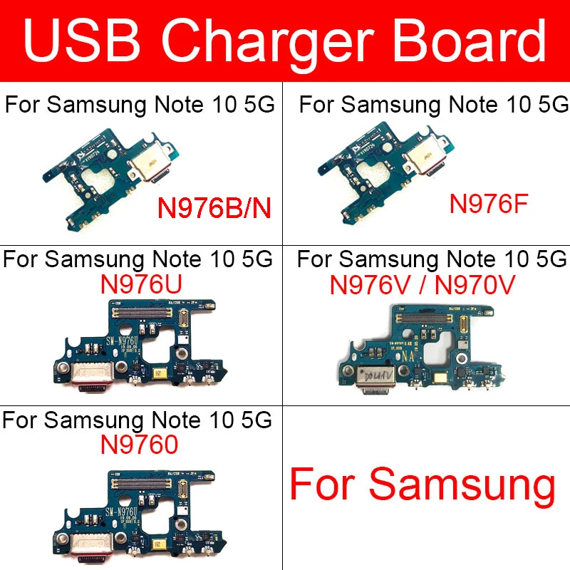 USB Charger Charging Port Jack Board For Samsung Galaxy Note 10+ Plus N976V N970V N976B/N N976F N976U N9760 Repair Parts