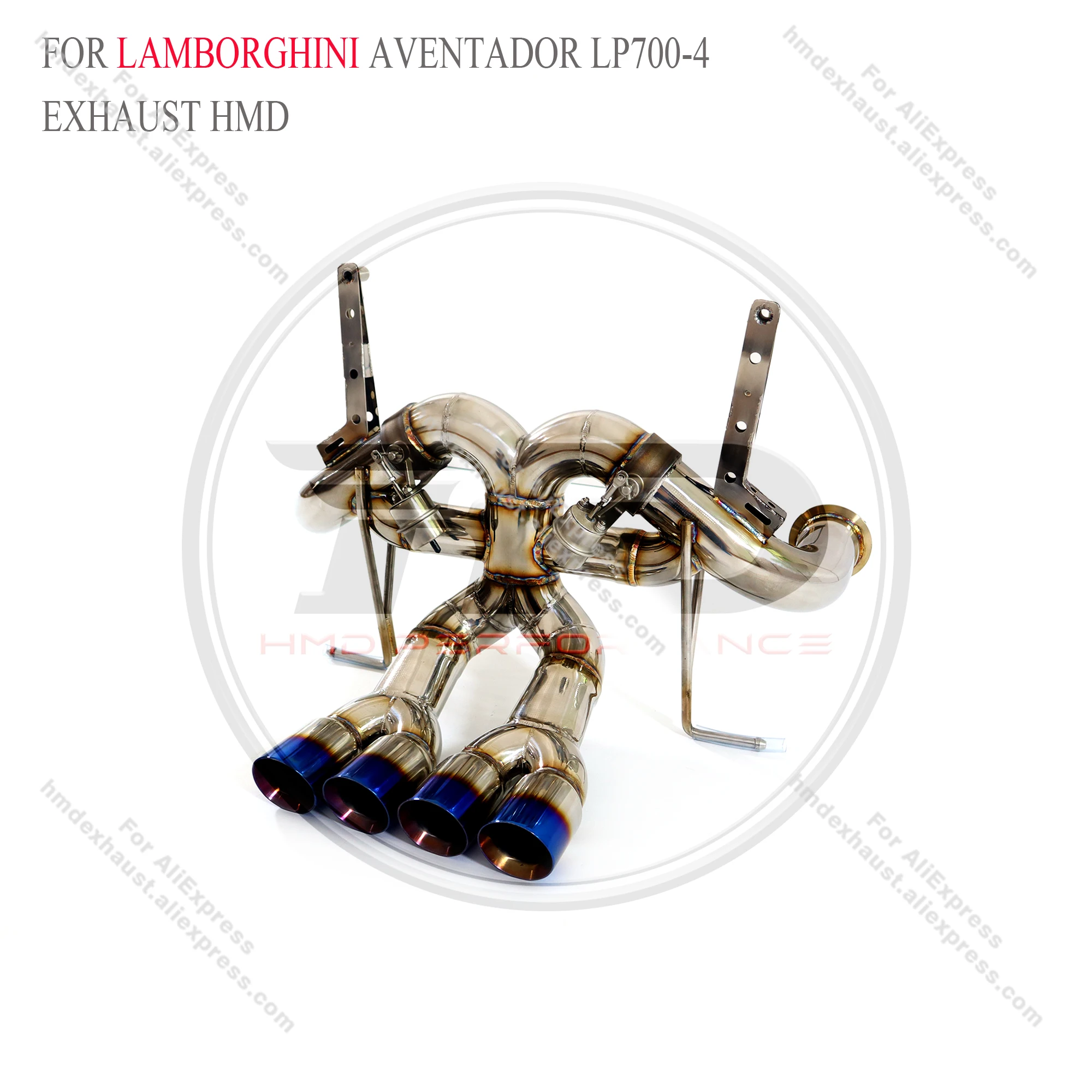 HMD Stainless Steel Exhaust System Performance Catback for Lamborghini Aventador LP700-4  6.5L With Valve Muffler