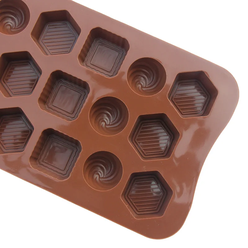 Circle Square Chocolate Mold Handmade Candy Dessert Silicone Mould Baking Tool