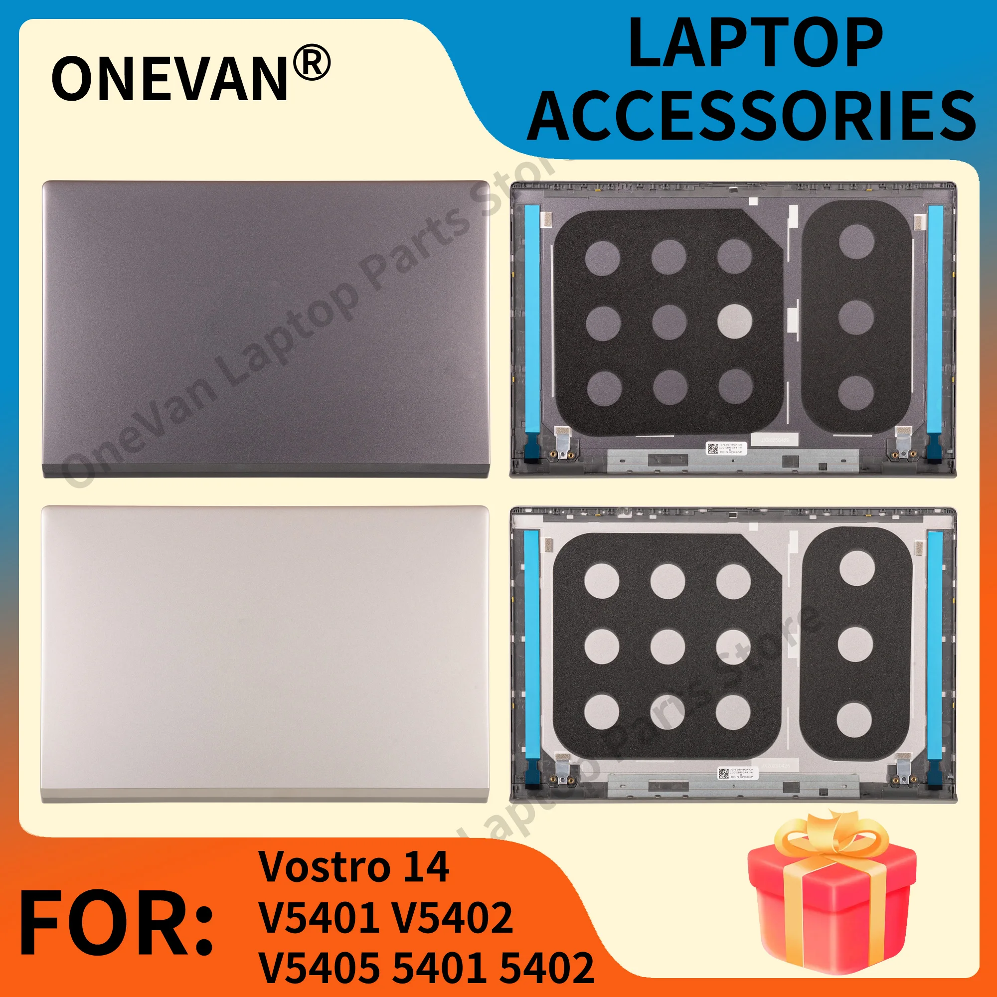 

Новинка для Vostro 14 5401 5402 5405 V5401 V5402 V5405, задняя крышка ЖК-экрана, задняя верхняя крышка 02H8GP, серебристый/серый