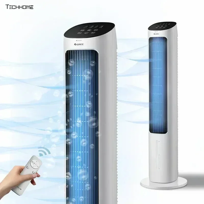Cold Fan Office Living Room Bedroom Home Electric Fan Purification Humidification Tower Fan Energy Saving Remote Control new