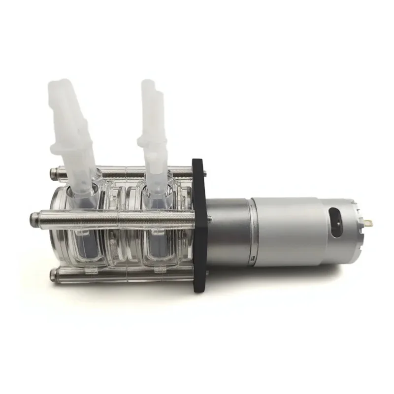 Peristaltic Pump, Water Pump, Dosing Pump, Dual Pump Head, 12V 24V DC, High Flowrate For Aquarium Lab Analytical