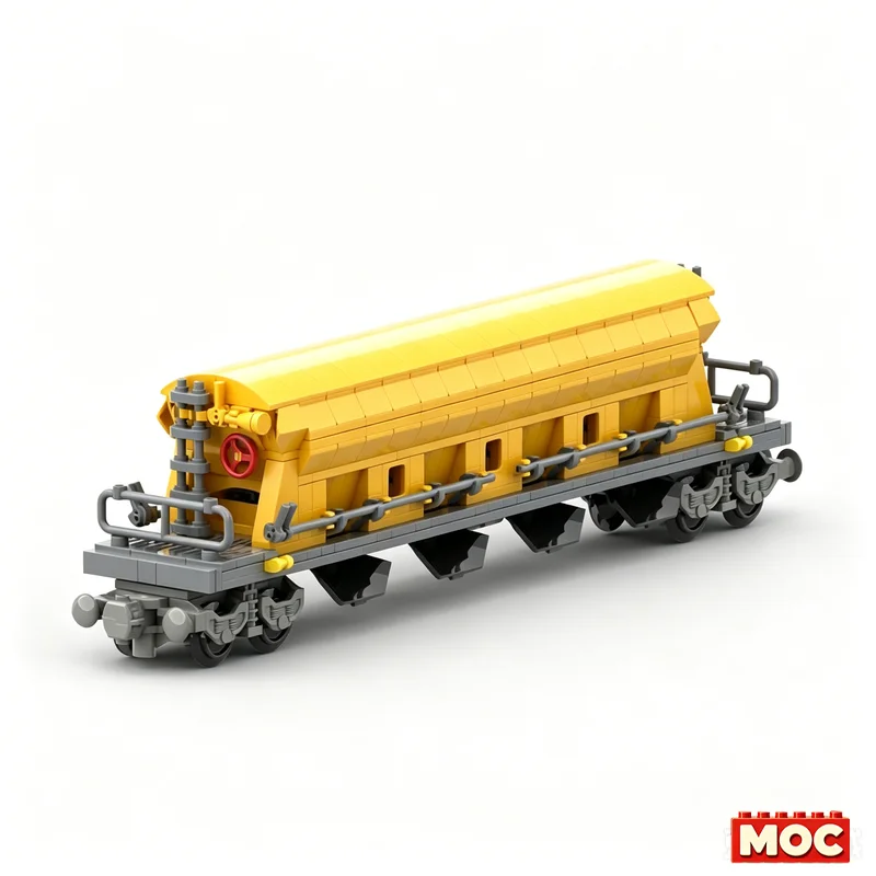 1564Pcs MOC Grain Hopper Train Wagon Model Building Modular Blocks Assembly Creative Railway Educational Birthday Gift Children