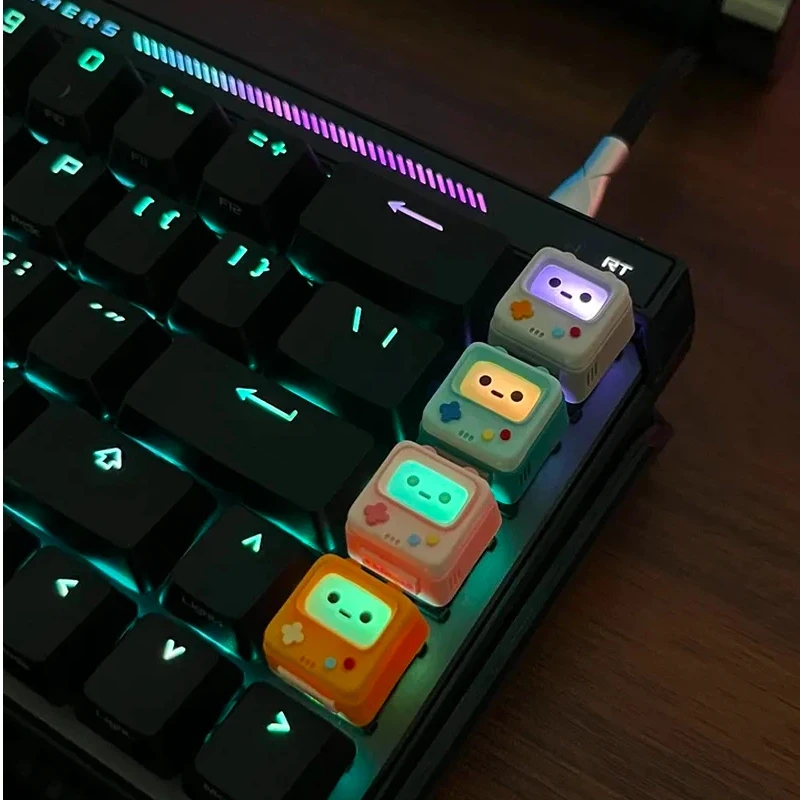 Cartoon Retro Game Console Keycap Kawaii Resin Translucent Esc Replacement Key For Mx Switch Mechanical Keyboards Fun Adult Gift
