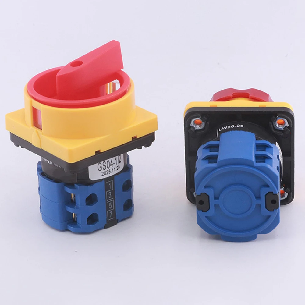 LW26GS-20/02 690V 20A Padlock Rotary Cam Switch OFF-ON 2 Position Main Switches For Machine Tools And Industrial Equipment
