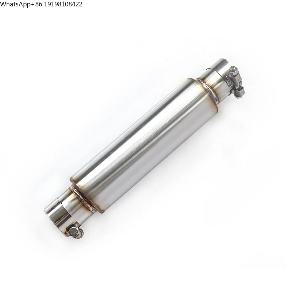 

Suitable for All Automotive Exhaust Modifications 63mm2.48 Inch Tube Stainless Steel Universal Exhaust Pipe Resonator