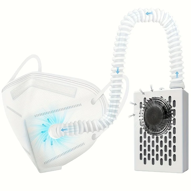 Effortless Breathing Electric Air Purifying Respirator Mask - KN95 Rated, Replaceable Filter, Powered Fan - Dust, Woodworking