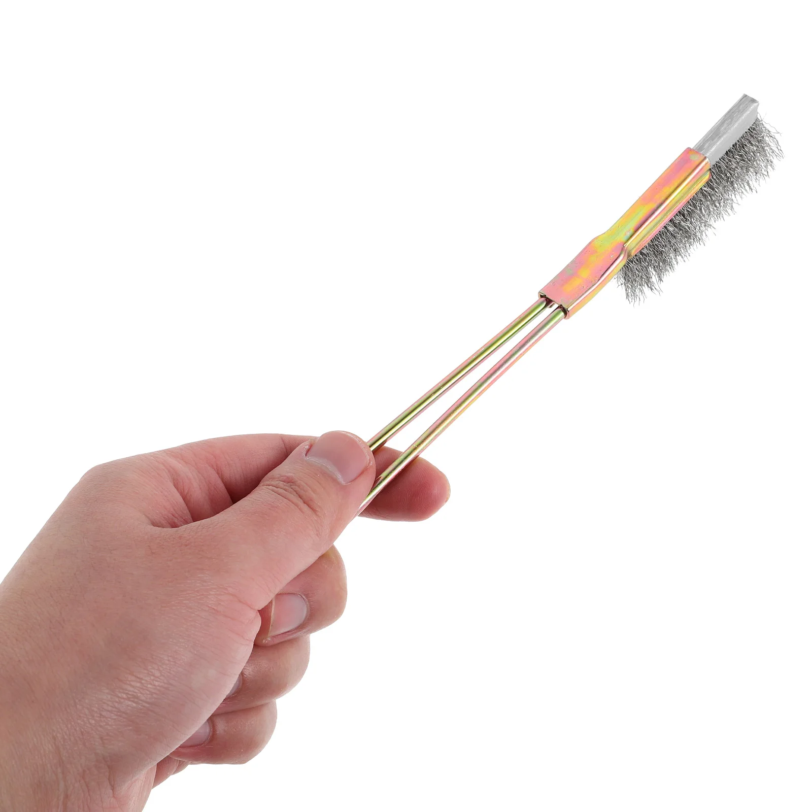 

Stainless Steel Brush Metal Wire Hard Grill Detailing Kit Dishwashing Long Handle