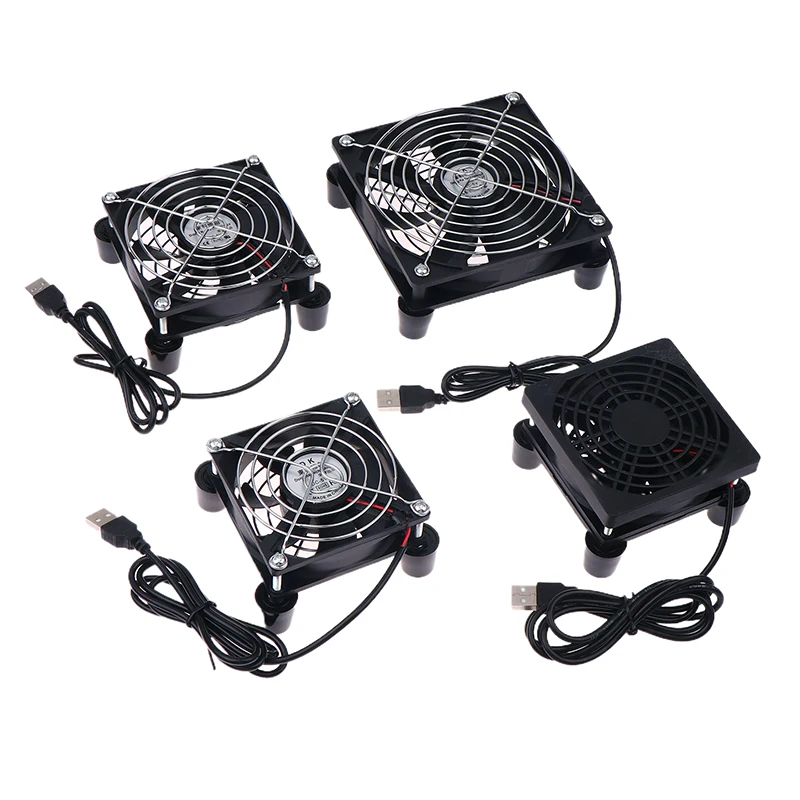

1 Piece Router Silent Chassis Cooler For Receiver DVR TV Box 8/9.2/12cm 5V USB Powered Computer PC Case Fan