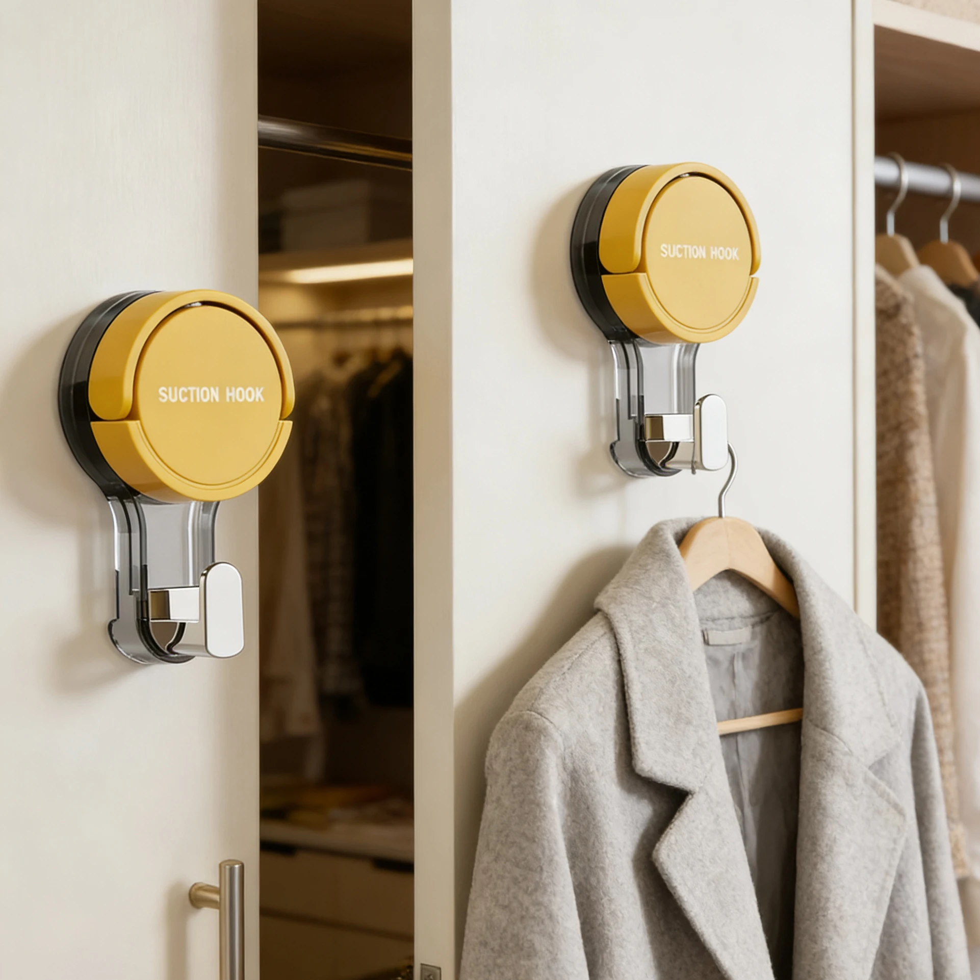 Home Bathroom Door - Saughaken mit Starker Vakuumkraft, Spurlose Klebehaken