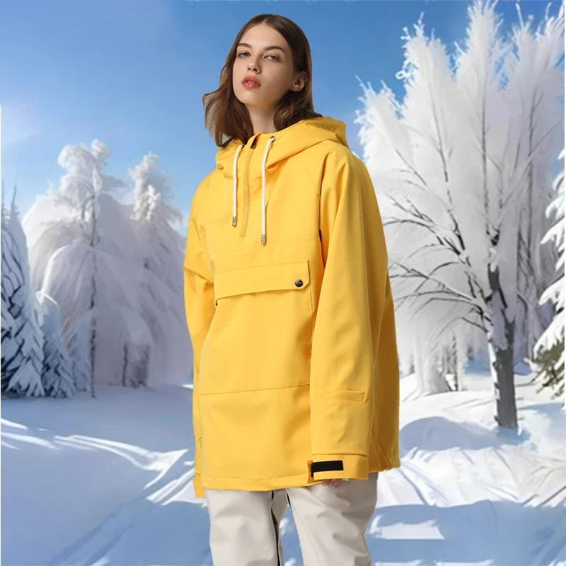 Snowboard Coats Cross-country Waterproof Female 2025 New Windproof Hooded Men Skiing Jackets Sports Woman Mountain Snow Clothing