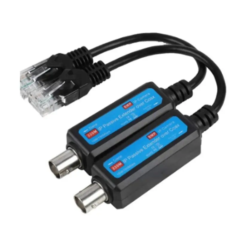 For IP Network 1Pair 10/100Mbps 1CH Passive Coaxial Transmitter Receiver Extender For IP NVR Camera Over Coax