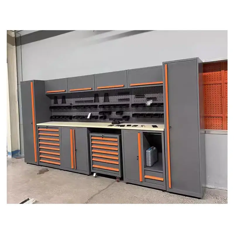 

Mobile Steel Workbench With Trolley Drawer Toolbox Garage Mechanic's Workstation Tool Cabinet ,Stain & Rust Protection