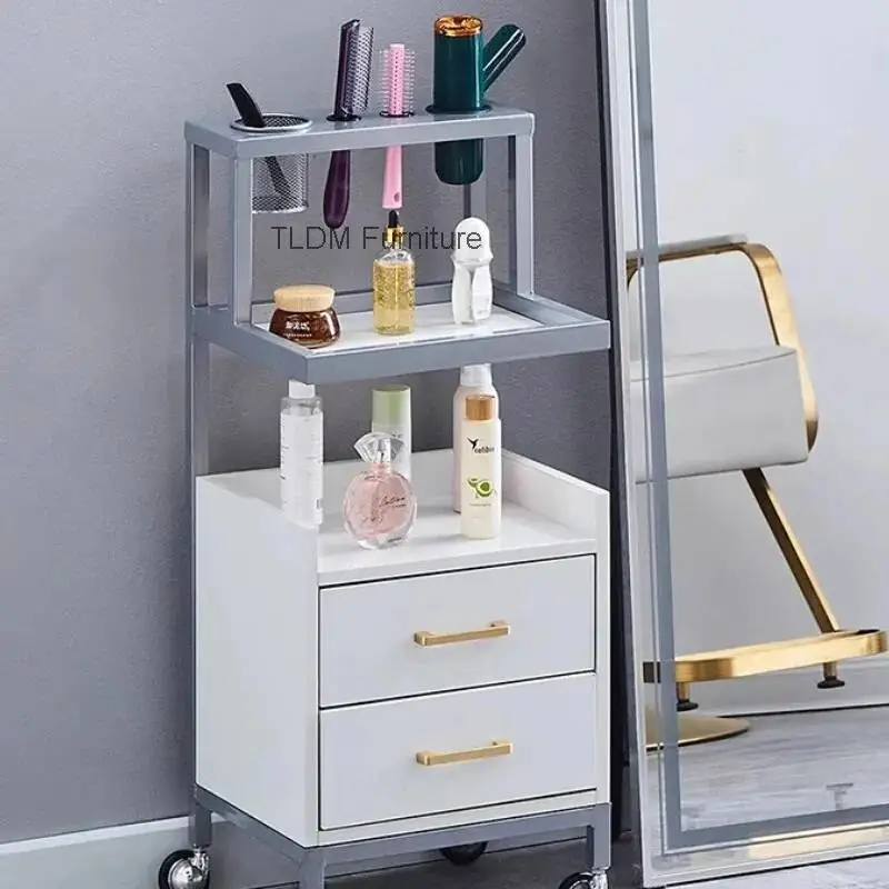 Luxury Design Salon Trolley Drawer Style Storage Senior Rolling Storage Cart Functional Carrello Parrucchiere Salon Furniture