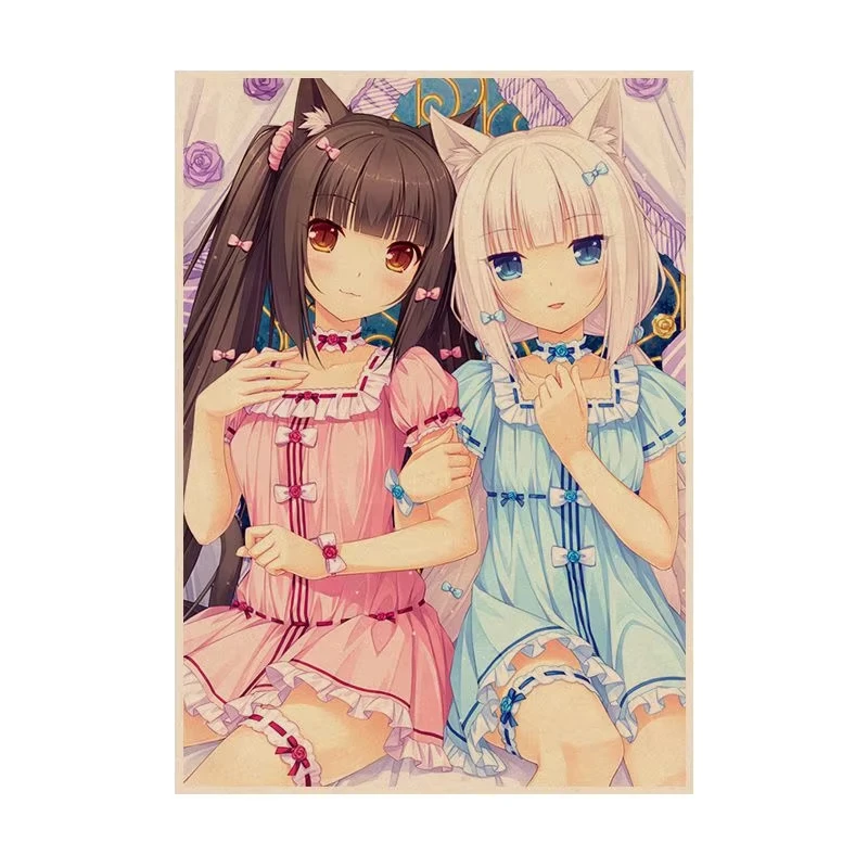 Tapices de vainilla Nekopara Neko Para Chocola, tapices de póster de Anime clásico de Anime, Mandala INS, decoración de la habitación del hogar, tapices de pared