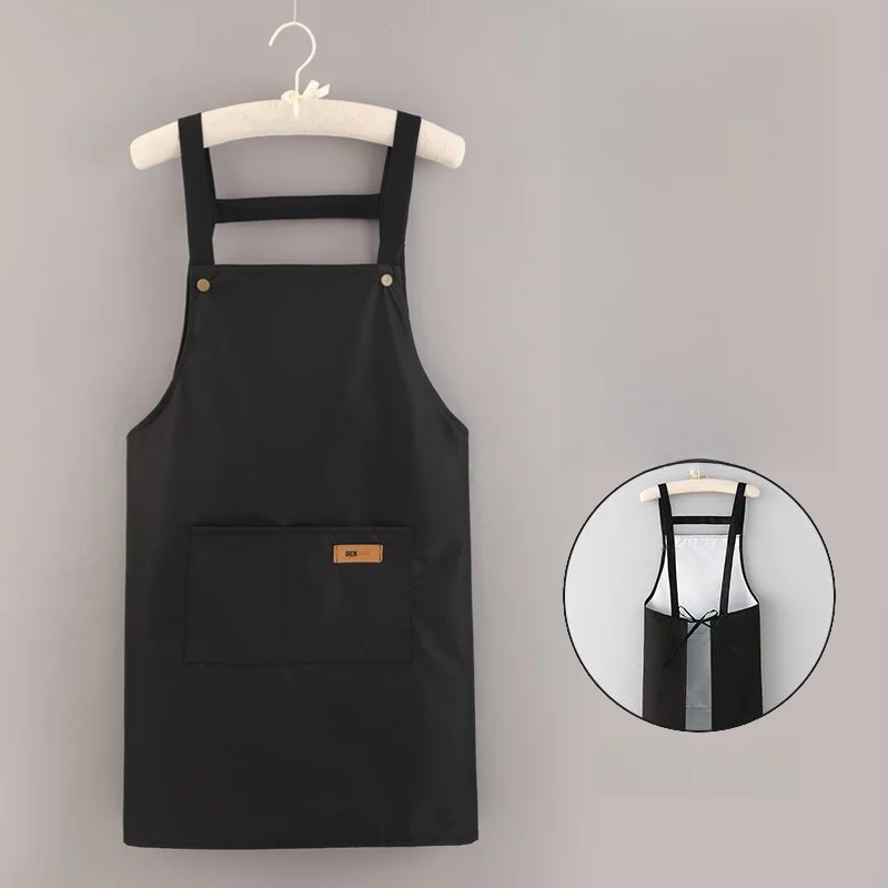 مريلة مطبخ مقاومة للماء، صدرية للطبخ ex، كيت كبير، ملابس عمل للمطاعم، طول ممتد، تصميم بسيط، لون نقي #3
