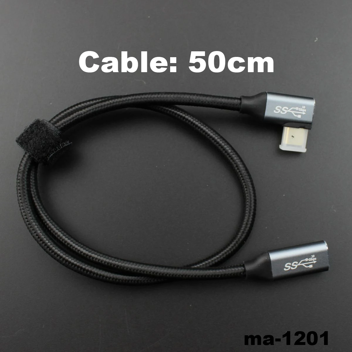 1PC 4K HD Type-C Extension Cable Line 5A PD 100W Right Angle Bend 90 Degree 3.1C Male to Female Data Line Type C Extension Cord