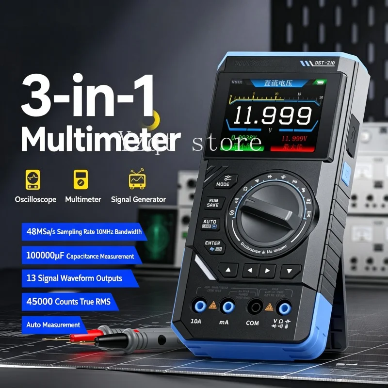 DST-210 3-in-1 Electronic Repair Digital Multimeter Tool with 19999 Count10MHz/1MHz Portable Electrician Tool