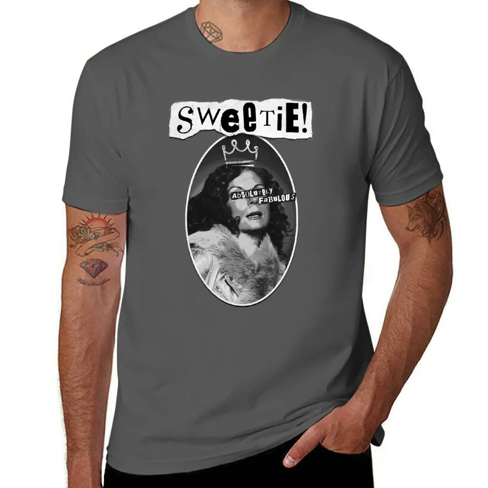 

Ab Fab Sweetie! Eddie Absolutely Fabulous Retro T-Shirt Big and Tall Loose Fit T-Shirt