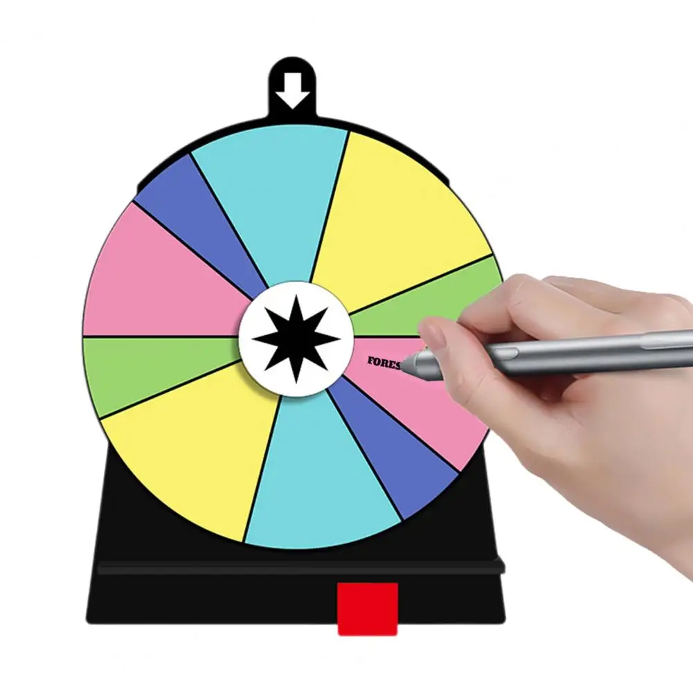 Erasable Wheel Abs Wheel Colorful Spinning Wheel with Stand Fun Roulette Board for Wedding Birthday Party Props Erasable Spinner