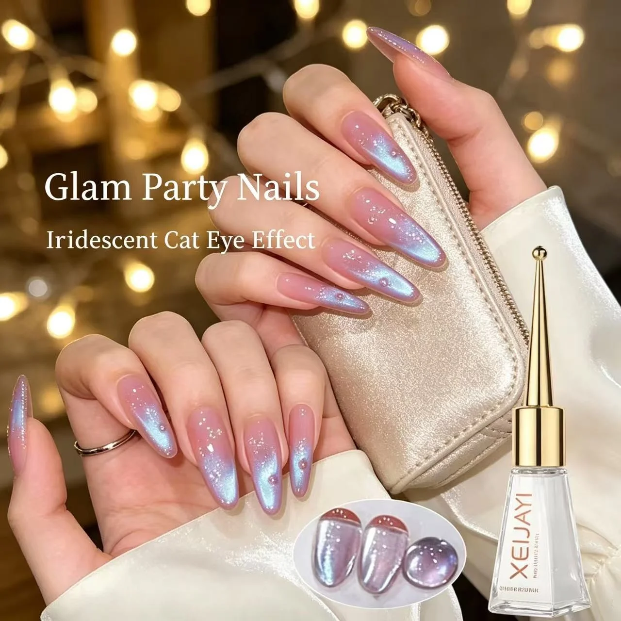 XEIJAYI Cat Eye Gel polish 10ml Star Moon Aurora Cat Eye Color Changing Metallic Nail Art   Nail Polish DIY Home Salon Manicure