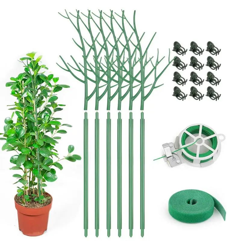 

Plant Climbing Support Twig Plant Sticks 6-Piece-Set Tomato Cage Plant Support Garden Obelisk Trellises Cages Stakes for Climber