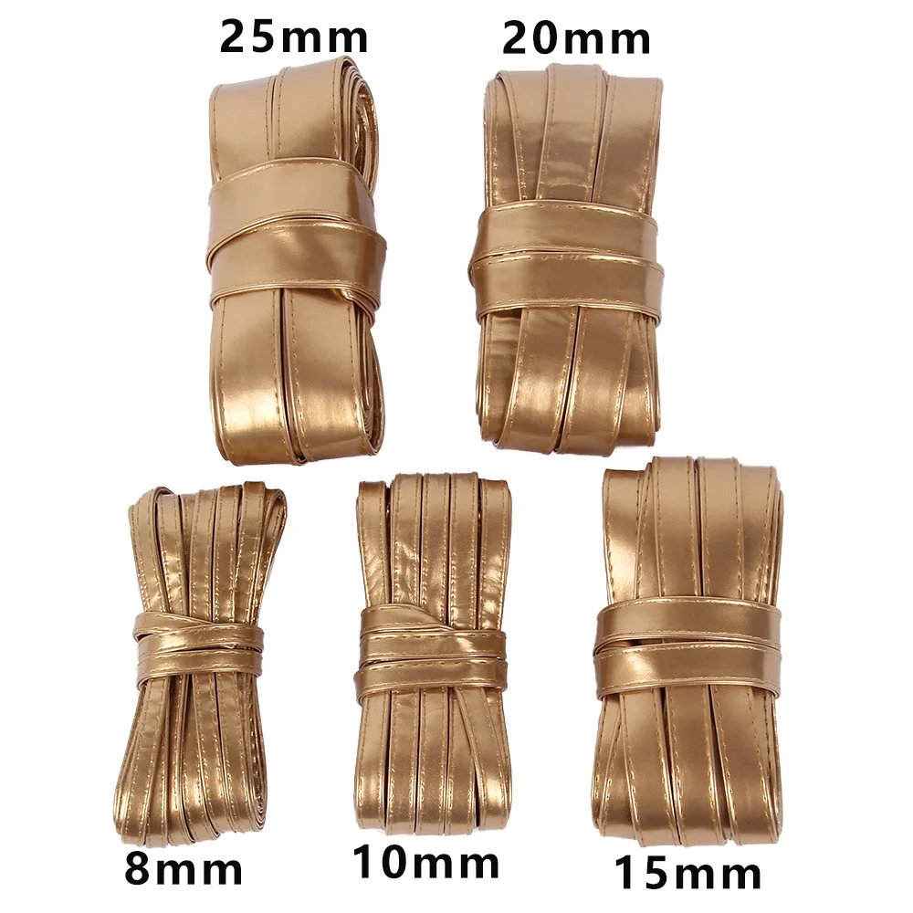 2 Meter 8/10/15/20/25mm Glänzender Doppelschichtiger PU-Lederriemen DIY Anhängerschnur Rucksackriemen Schmuckzubehör – Detail 2