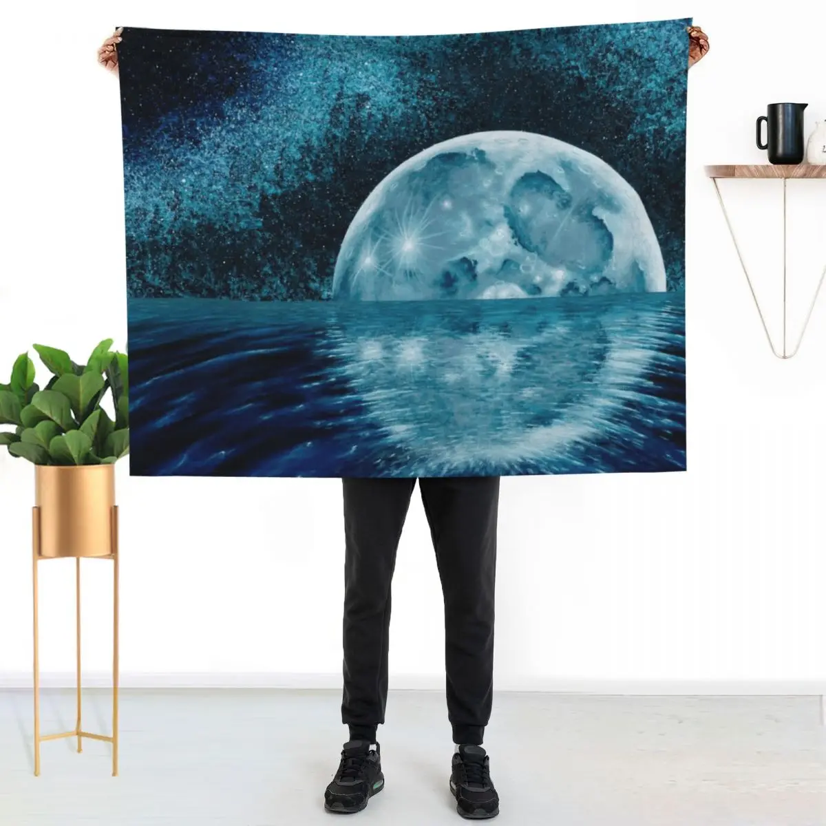 Lunar Mirror Throw Blanket Large Flannel For Sofa Thin Luxury St Winter beds Sleeping Bag Blankets