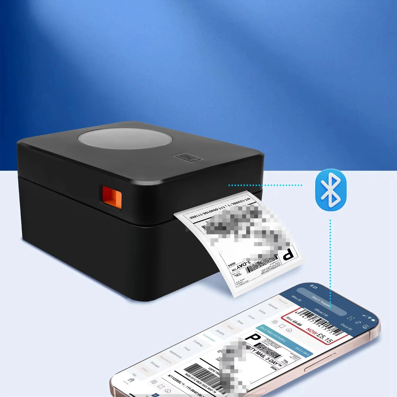 203dpi  Eco-Friendly Logistics Business Tool Energy-Saving Thermal Label Printer Resolution Supports Stock