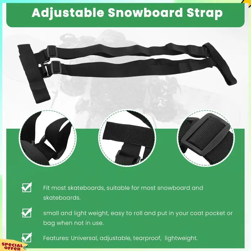 TURE Skateboard-Schulterträger, Skateboard-Tragegurt, langlebig, verstellbar, für Snowboard-Skateboard-Rucksack