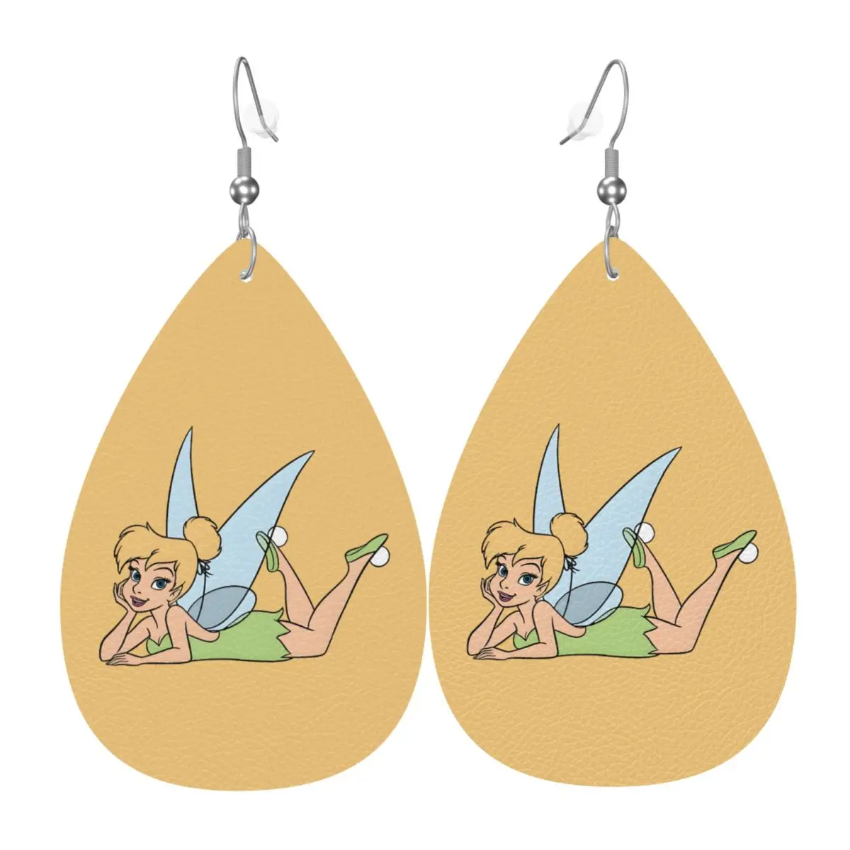 

Модные кожаные серьги-подвески с изображением Тинкер Белл для женщин, на День святого Валентина