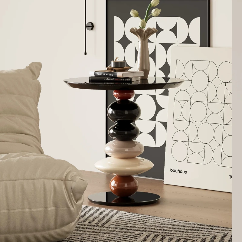 Weird Design End Table Round Modern Entry Circular Edge Table Luxe Storage Bijzet Tafel Woonkamer Space Saving Furniture