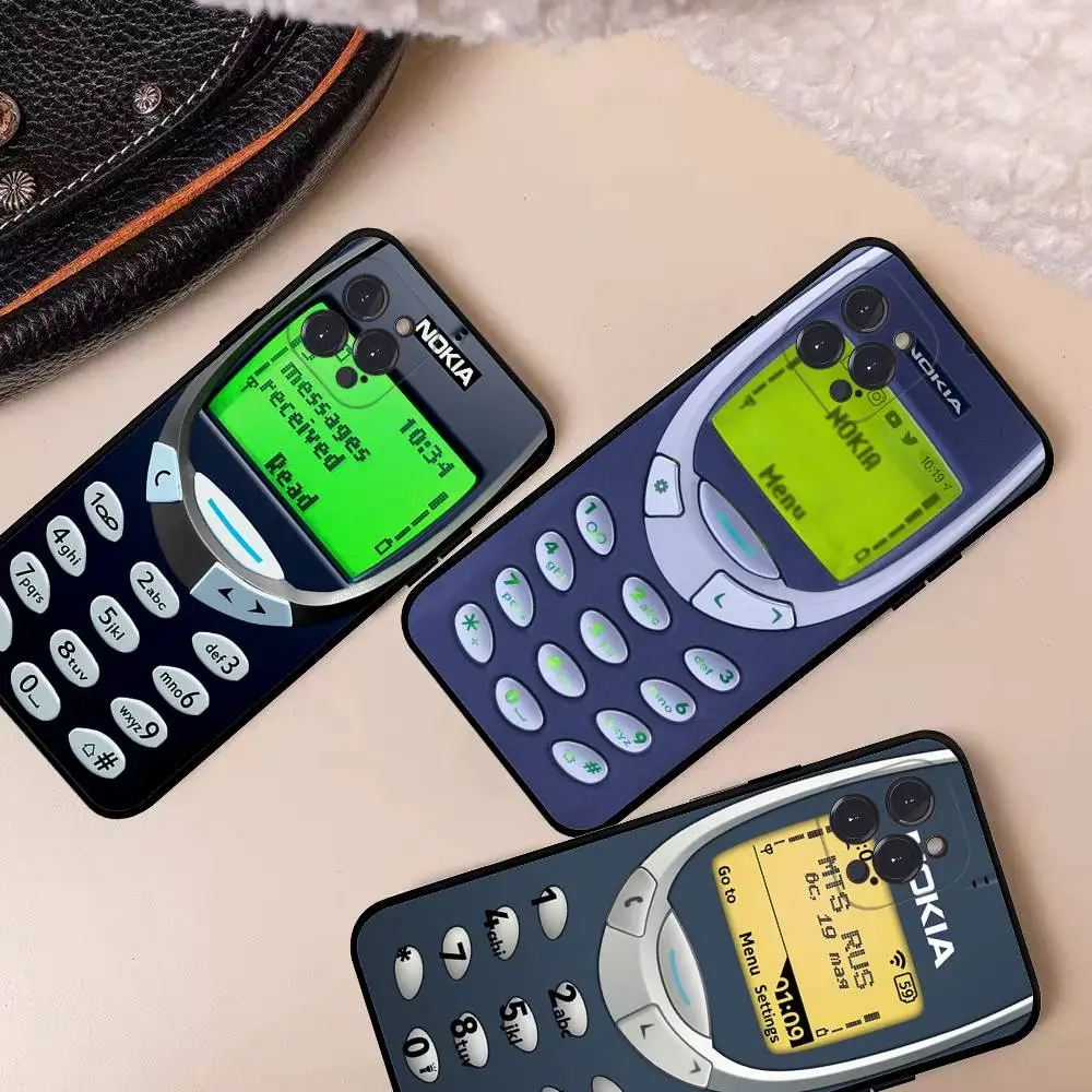 Ретро ностальгия для N-Nokias для Iphone 17, 16, 15, 11, 13, 14, Pro Max Plus 12, мини-черный чехол для телефона Ретро ностальгия для N-Nokias для Iphone 17, 16, 15, 11, 13, 14, Pro Max Plus 12, мини-черный чехол для телефона