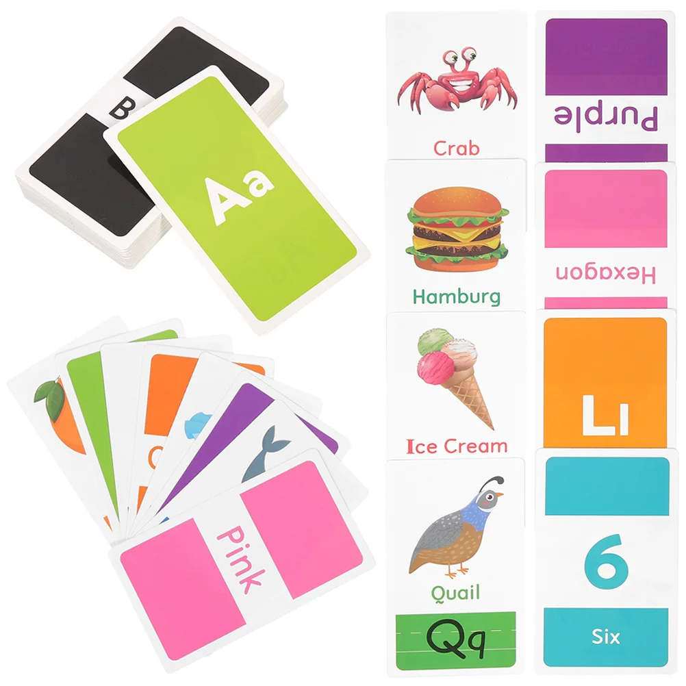 58 fogli Schede flash per l'educazione precoce Apprendimento sensoriale Giocattoli per bambini domestici Sviluppo cognitivo educativo Bambini