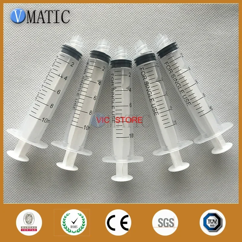 Free Shipping Non Sterilized 10ml/10cc Luer Lock Dispensing Plastic Manual Syringes