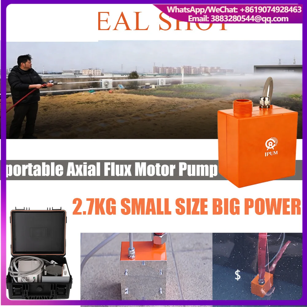 IP68 Submersible Portable Axial Flux Motor Pump 2.7KG Lightweight High Pressure Jet Cleaning Pump Pressure Washer