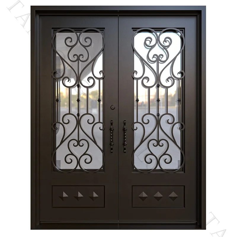 Exterior Doors Wrought Iron French Doors Design Double Front Designer Wrought Iron Ddoor