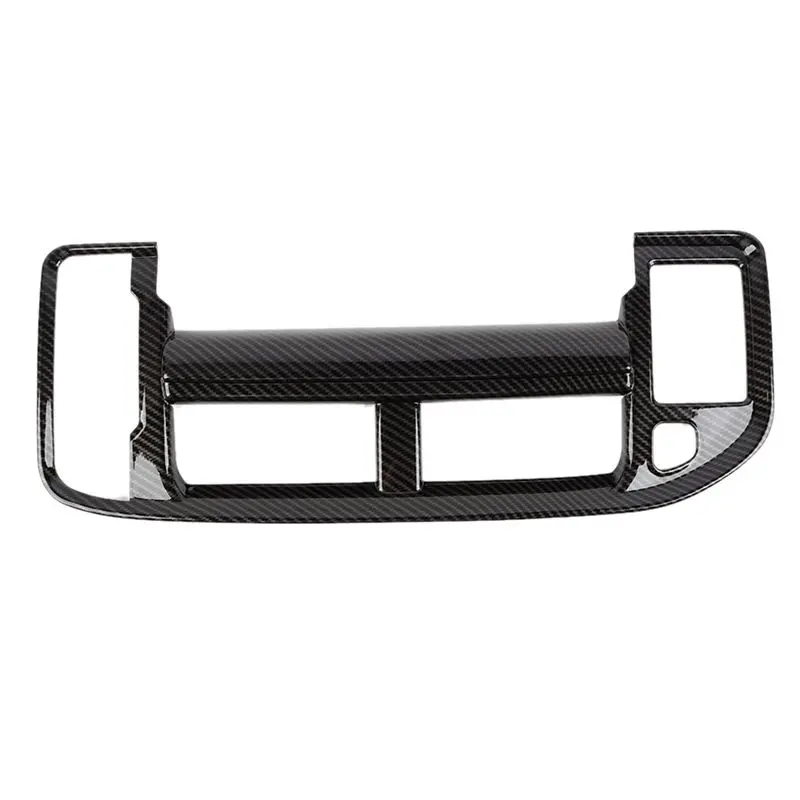 Center Console Dashboard AC Vent Cover Trim For Chevy Suburban 2020-2023 Tahoe 2021-2023 - ABS Carbon Fiber