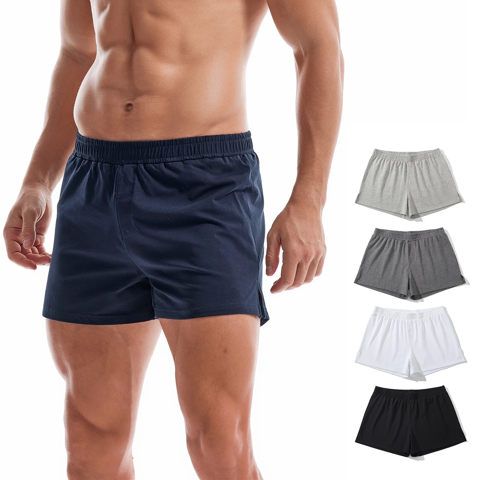 Summer Casual Shorts Men Breathable 100% Cotton Beach Shorts Comfortable Fitness Basketball Sports Short Pants Male Bermudas